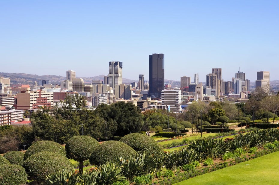Skyline Pretoria in Südafrika