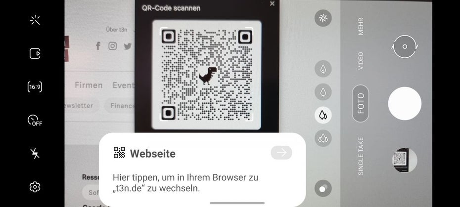 QR-Codes auf Android-Smartphone ohne Extra-App öffnen